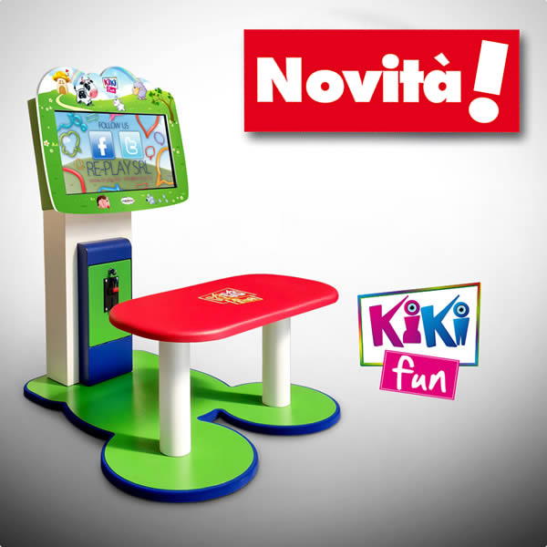 Kiki Fun multigames per bambini - il cabinet ideale per centri commerciali con serie di giochi di intrattenimento a sfondo educativo
